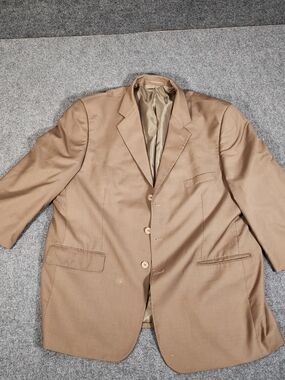 Giorgio Fiorelli Brown Wool Suit Jacket 28" Chest Single-Breasted Notch Lapel